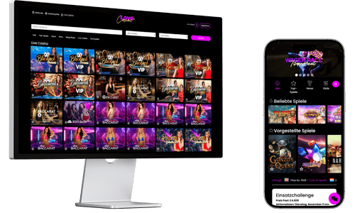 Screenshots der offiziellen Love Casino-Website